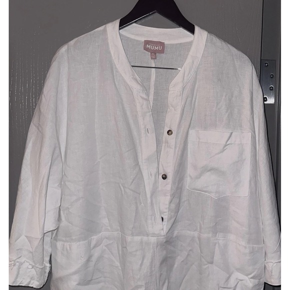 Show Me‎ Your Mumu White Cannon Denim Romper - Size XL - Picture 6 of 9